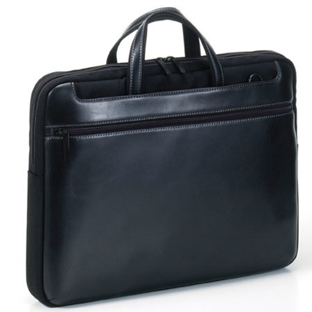 Tucano Stile Leather Brief/Sleeve for 17" Widescreen Macbook Pro, Black