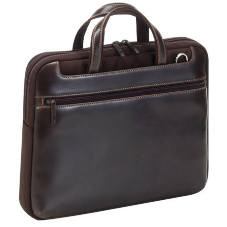 Tucano WOSS Stile Leather Brief, 14.1in Laptops Brown