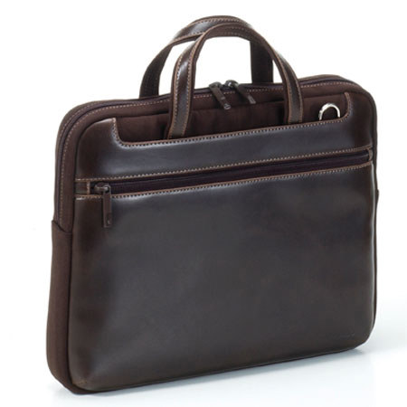 Tucano Work-Out Small Leather Brief/Sleeve for up to 14" PC & Mac - Black
