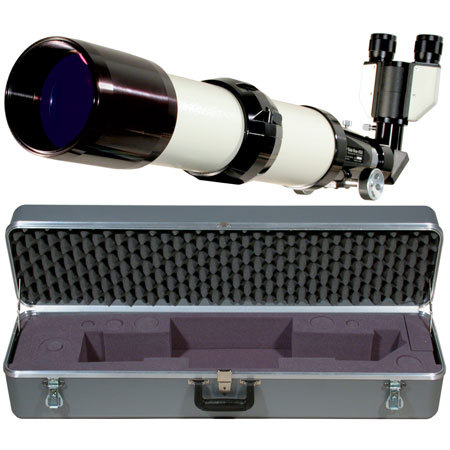 Tele Vue 102i Short Tube 4" F/8.6 Refractor Kit with 1x Prism Compensator, Bino Vue Body, 2" to 1.25" Flat Top Adapter, 1.25" Everbrite Mirror Diagonal, Ring Mount, Hard Carry Case.