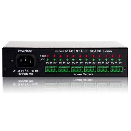 tvONE Mini Dense Pack 5V/12V Universal Rack Mount Power Supply for 12 Devices