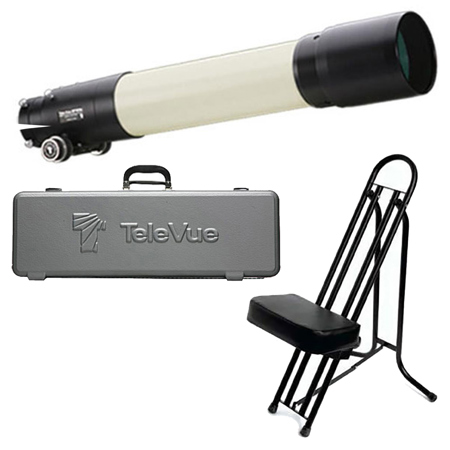 Tele Vue NP101is 4" f/5.4 4-Element APO Refractor Telescope, Ivory, with Chair