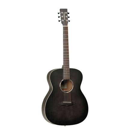 Tanglewood Blackbird TWBBOLH LH Acoustic Electric Guitar, Smokestack Black Satin
