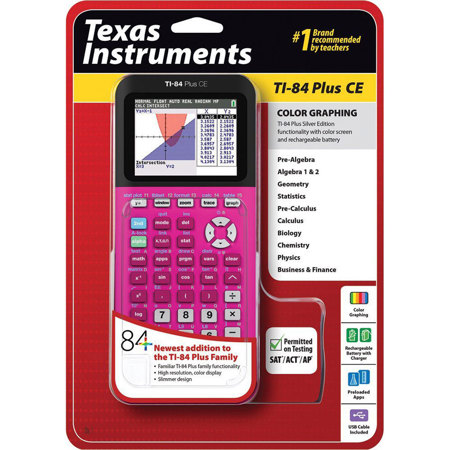 Texas TI-84 Plus CE Teacher Pink 10-Pack 84PLCE/TPK/2L1 - Adorama