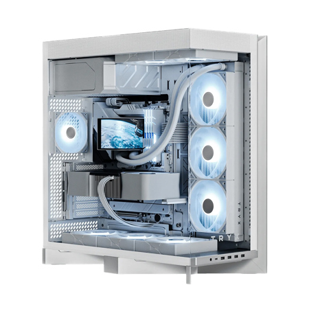TRYX LUCA L70 Tempered Glass E-ATX Mid-Tower Computer Case White