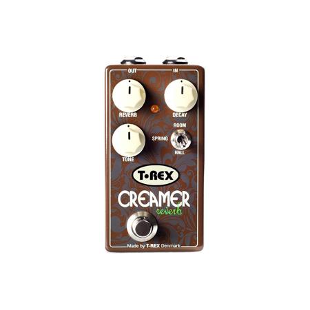 T-Rex Engineering CREAMER Reverb Pedal with 3 Modes, Tone Control, Input Jack/Output Jack/9V DC Jack Connectors