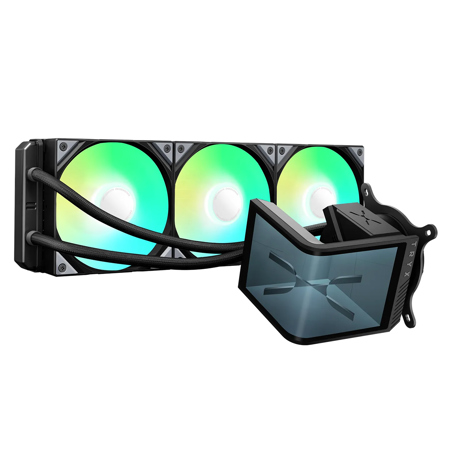 TRYX PANORAMA SE 360mm AIO ARGB CPU Liquid Cooler w/Curved AMOLED Display Black