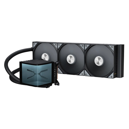 TRYX PANORAMA 360mm All-in-One CPU Liquid Cooler with Curved AMOLED Display Black