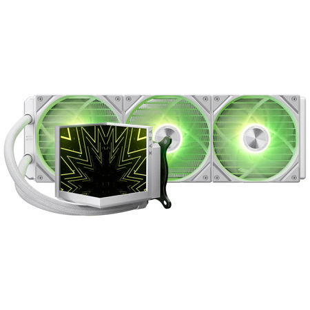 TRYX STAGE 360mm ARGB CPU Liquid Cooler with IPS Display White
