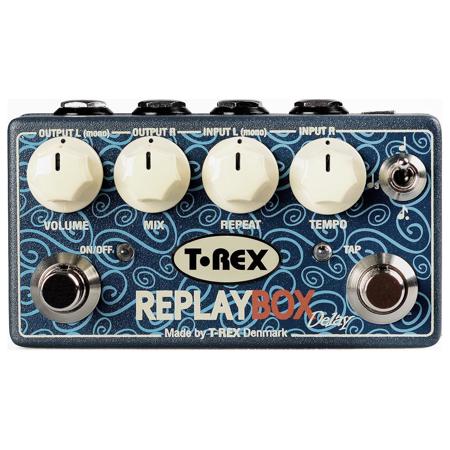 T-Rex Engineering REPLAY-BOX Stereo Delay Pedal with Tap Tempo, Input Jack/Output Jack/9V DC Jack