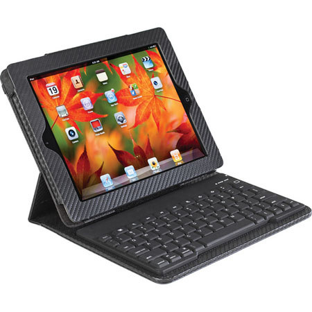 TyPad Bluetooth Keyboard Carbon Fiber Case for iPad-2, Black