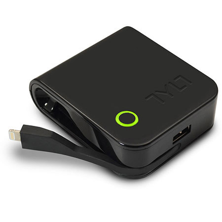 Tylt Energi Travel Charger with Built-in Battery and Lightning Connector