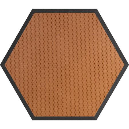 Ultimate Acoustics Hex Series HX-24OR 24" Hexagonal Foam Wall Panel, Class B, Pair, Orange Viny