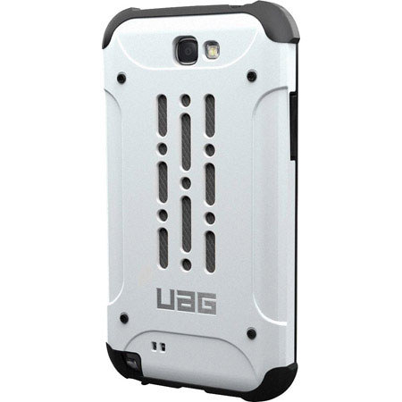 Urban Armor Gear Case with Screen Guard for Samsung Galaxy Note II, White/Black