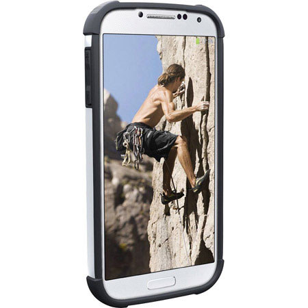 Urban Armor Gear Case with Screen Guard for Samsung Galaxy S4, White/Black