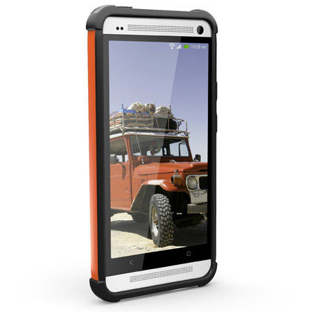 Urban Armor Gear Case with Screen Guard for HTC One, Rust/Black