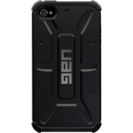 Urban Armor Gear Case with Screen Guard for iPhone 4 & 4S, Black/Black