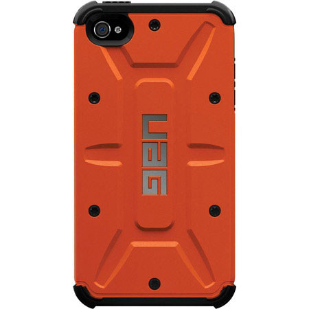 Urban Armor Gear Case with Screen Guard for iPhone 4 & 4S, Rust/Black