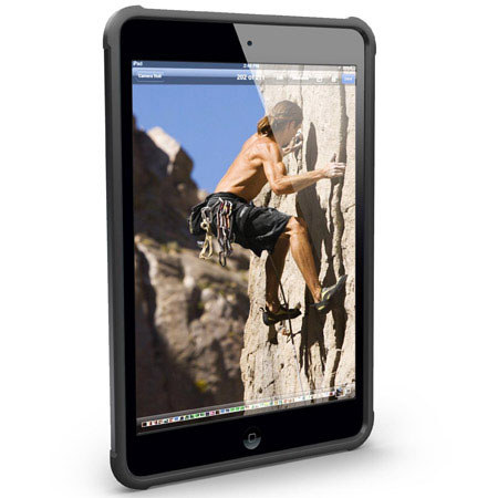 Urban Armor Gear Hardshell Case with Screen Guard for iPad Mini, Black/Black