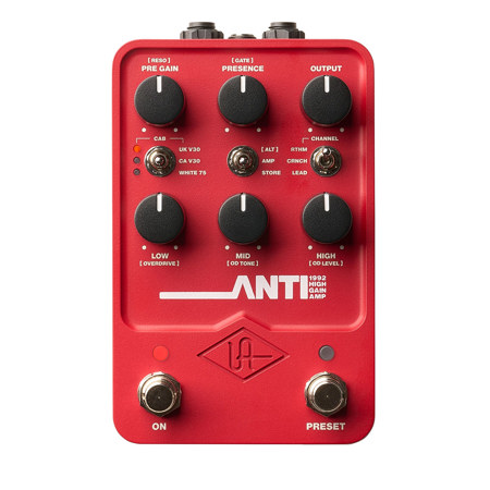 Universal Audio UAFX ANTI 1992 High-Gain Amp Modeling Pedal with Bluetooth