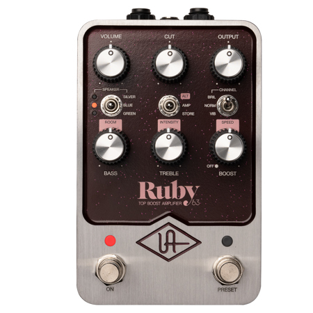 Universal Audio UAFX Ruby '63 Top Boost Guitar Amplifier Pedal
