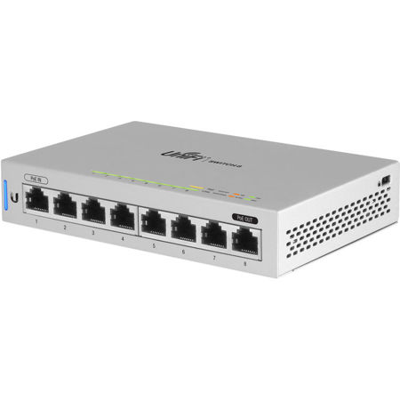 Ubiquiti Networks UniFi US-8 8-Port Managed Gigabit Switch, Passive PoE, Single