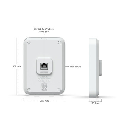 Ubiquiti Networks UniFi U7 Dual-Band Wi-Fi 7 Wall Mount Access