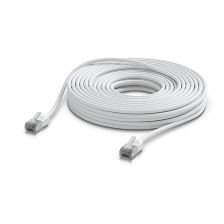 Ubiquiti Networks 49.2' UniFi Shielded Cat6A Premium Outdoor Patch Cable, White