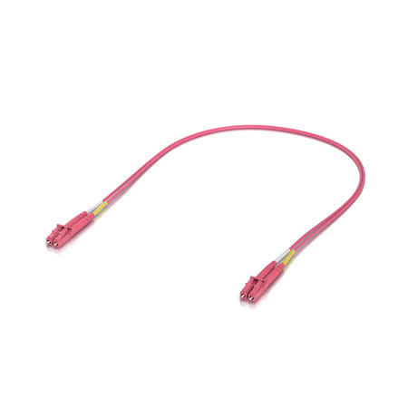 Ubiquiti Networks 1.6' UniFi OM4 Multi-Mode Duplex LC UPC Fiber Patch Cable, Rose, 50-Pack