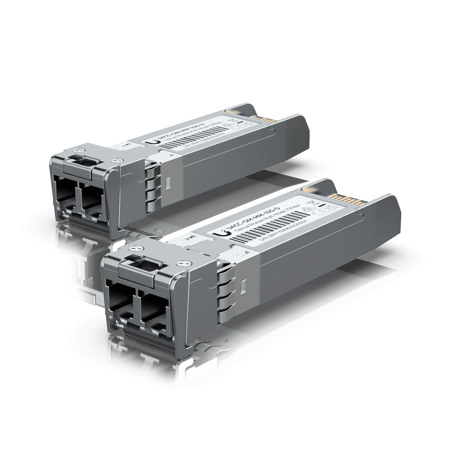 Ubiquiti Networks 10Gbps LC Multi-Mode SFP+ Optical Transceiver, 2-Pack