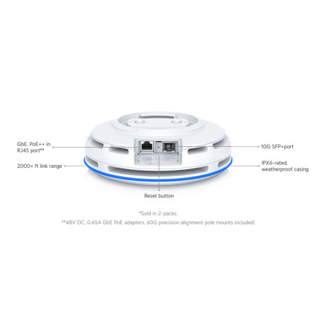Ubiquiti Networks Point-to-Point Bridge XG with 10G SFP+, 2-Pack
