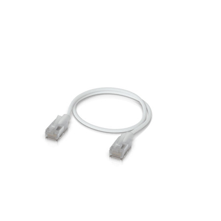 Ubiquiti Networks 11.8" UniFi Ether lighting Braided Cat6A Premium Patch Cable, White