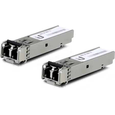 Ubiquiti Networks 1.25Gbps SFP Multi-Mode Fiber Module, 2x LC Connectors, 2-Pack