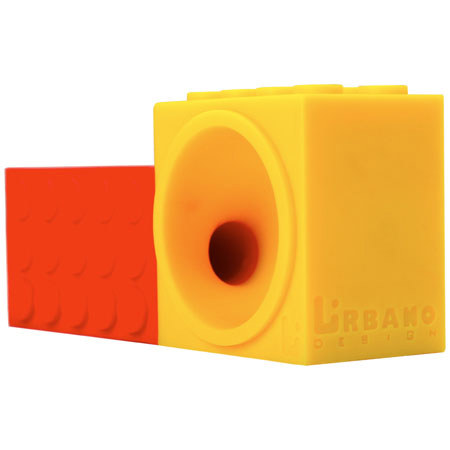 Urbano Design Silicone Amplifier for iPhone 4 / 4S, Yellow & Red