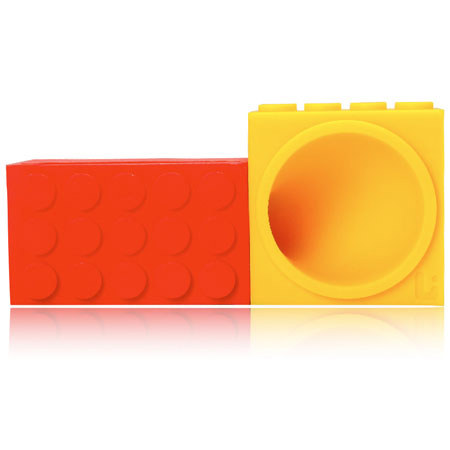 Urbano Design Silicone Amplifier for iPod Touch 4, Yellow & Red