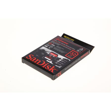 SanDisk Extreme 32 GB SDHC Class 10 UHS-1 Flash Memory Card 45MB/s (SDSDX-032G-X46)