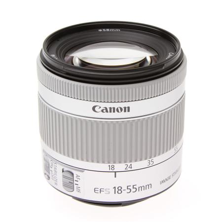 Used Canon EF-S 18-55mm f/4-5.6 IS STM Lens, Silver EOZ1855STMSS
