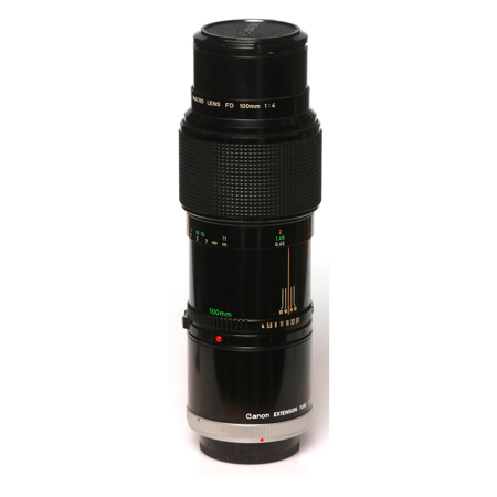 Canon FD 100mm f/4.0 Macro Telephoto Manual Focus Lens With FD-50 Extension Tube