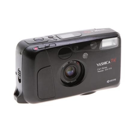 Yashica T4 35mm Point & Shoot Film Camera with Carl Zeiss 35 3.5 T* Lens Black