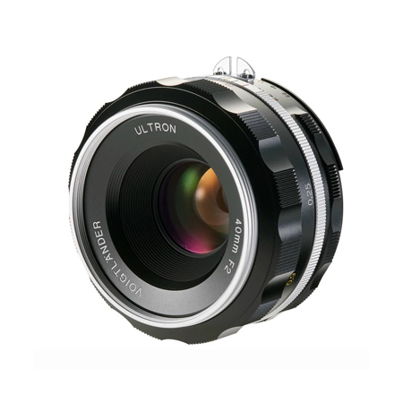 Voigtlander Ultron 40mm f/2 SL Aspherical Compact Manual Focus Lens for Nikon - Black Rim