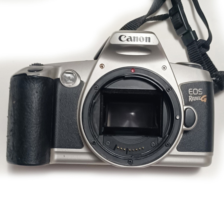 Canon Rebel G Quartz Date EOS 35mm SLR film camera body EF Metallic