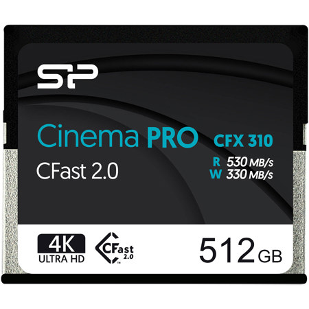 Silicon Power 512GB Cinema PRO CFX 310 cFAST 2.0 Memory Card