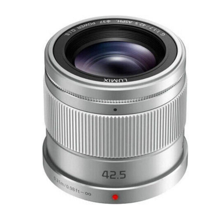 Panasonic 42.5mm f/1.7 Lumix G Aspherical Power O.I.S. Lens for Micro Four Thirds Lens Mount, Silver
