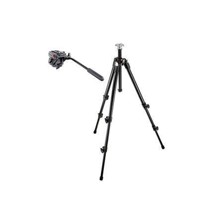 Manfrotto 190XDB with 701HDV Video Tripod System (Black)