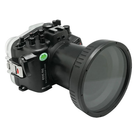 Sea Frogs 40m/130ft Underwater Camera Housing for EOS-R w/ 6" Flat Long Port