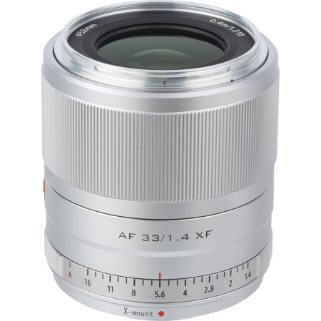 Viltrox AF 33mm f/1.4 XF Lens for Fuji X Mount Camera, Silver