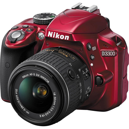 Nikon D3300 Digital Camera, Red