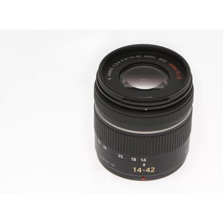 Panasonic Lumix G Vario 14-42mm F/3.5-5.6 Mega O.I.S. Aspherical Lens, Black