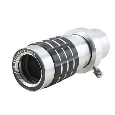USBfever Wide Angle + Fish Eye + 12x Telephoto Lens Combo, Black
