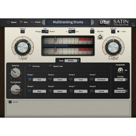u-He Software Satin Magnetic Tape Emulation Software Plug-In, Electronic Download